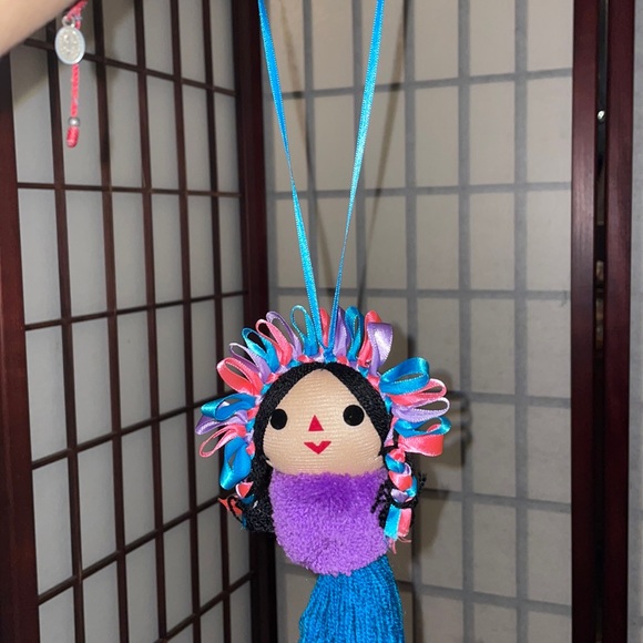 Handmade Authentic Mexican muñeca de trapo pendant - Picture 1 of 6